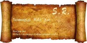 Somogyi Réka névjegykártya